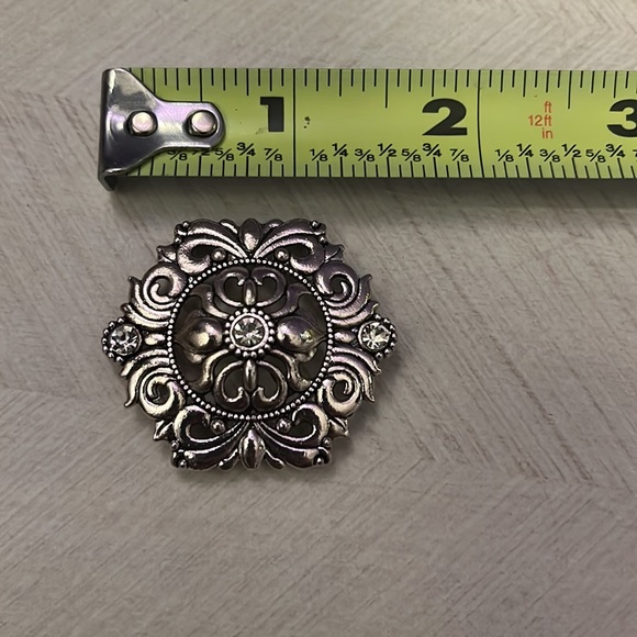 Onyx gothic bracelet . victorian gothic silver cz flower & black onyx gemstones - Picture 10 of 10